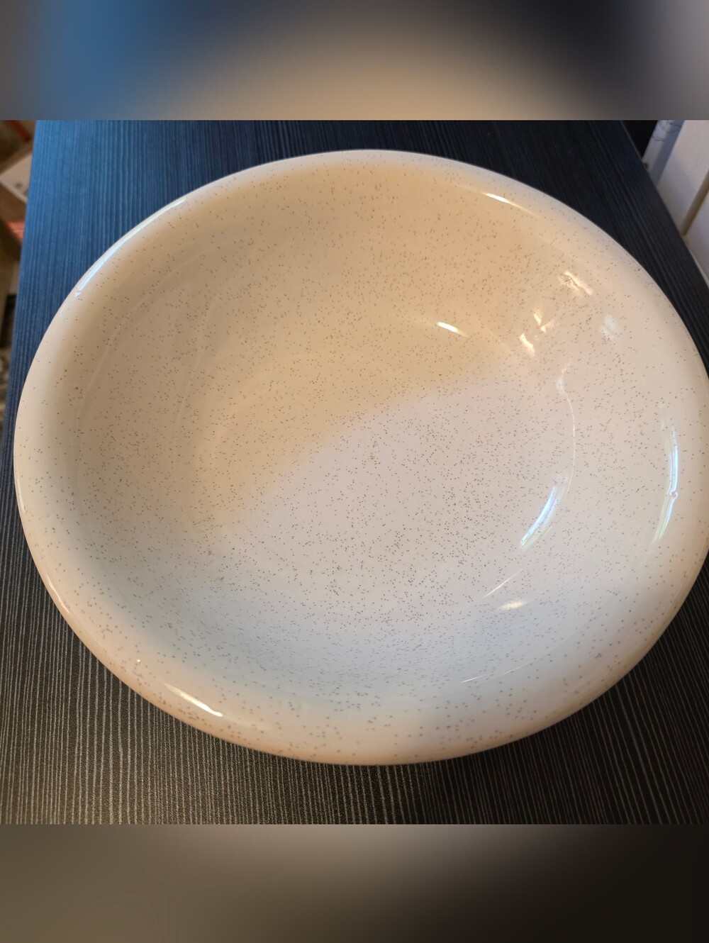 Speckled Cream Ceramic Serving Bowl Vintage McCoy
